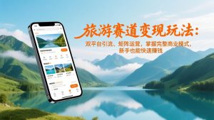 旅游赛道变现玩法：双平台引流、矩阵运营，掌握完整商业模式，新手也能快速赚钱-资源站