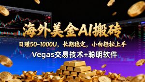 【海外美金AI搬砖】Vegas交易技术+聪明软件，日赚50-1000U，长期稳定，小白轻松上手。-资源站