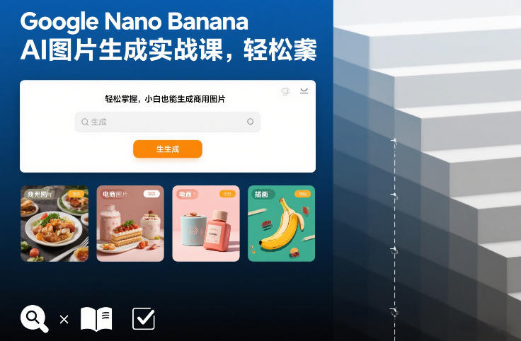 Google Nano Banana AI图片生成实战课，轻松掌握，小白也能生成商用图片-资源站
