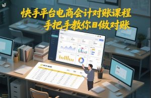 快手平台电商会计对账课程，手把手教你做对账-资源站