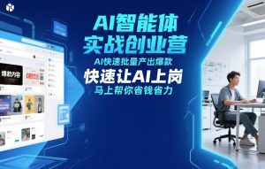 AI智能体实战创业营12月23-25号线下课，AI快速批量产出爆款，快速让AI上岗，马上帮你省钱省力-资源站