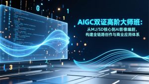 AIGC双证高阶大师班：从MJ/SD核心到AI影像编剧，构建全链路创作与商业应用体系-资源站
