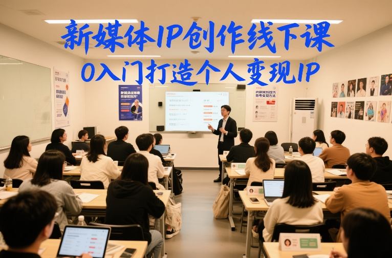新媒体IP创作线下课，0入门打造个人变现IP-资源站