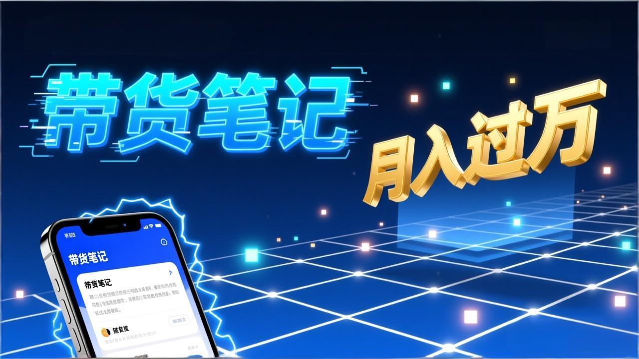 小红书爆款笔记带货实战：拆解封面标题正文全要素，手把手教你单篇笔记带货月入过万-资源站