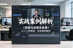 剪辑与运营实战课，从入门到精通，实战案例解析(更新2026)-资源站