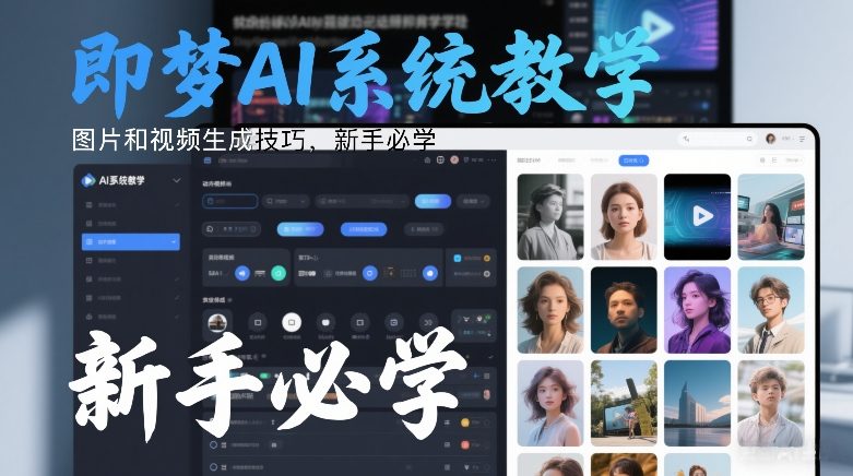 即梦AI系统教学，图片和视频生成技巧，新手必学-资源站