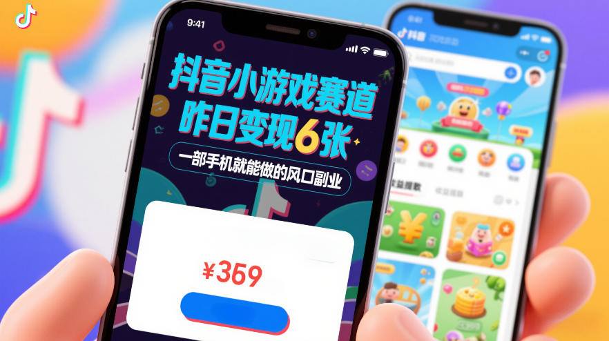抖音小游戏赛道，昨日变现600+，零基础一部手机就能做的风口副业【揭秘】-资源站