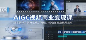 AIGC视频商业变现课：脚本创作、素材生成、剪辑，轻松做商业视频接单-资源站