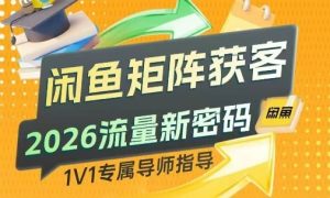 闲鱼矩阵获客，2026流量新密码，只要闲鱼还在，你的行业就有无限精准的客源-资源站