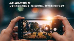 手机电影感拍摄课：从策划拍摄到后期制作，强化视觉表达，实现单条视频收益破千-资源站