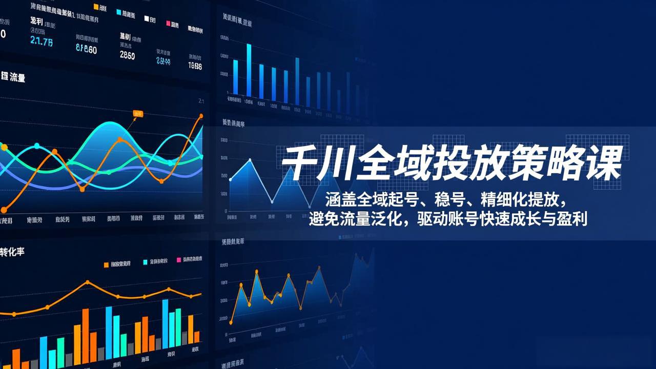 千川全域投放策略课：涵盖全域起号、稳号、精细化投放，避免流量泛化，驱动账号快速成长与盈利-资源站