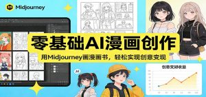 零基础AI漫画创作：用Midjourney画漫画书，轻松实现创意变现-资源站