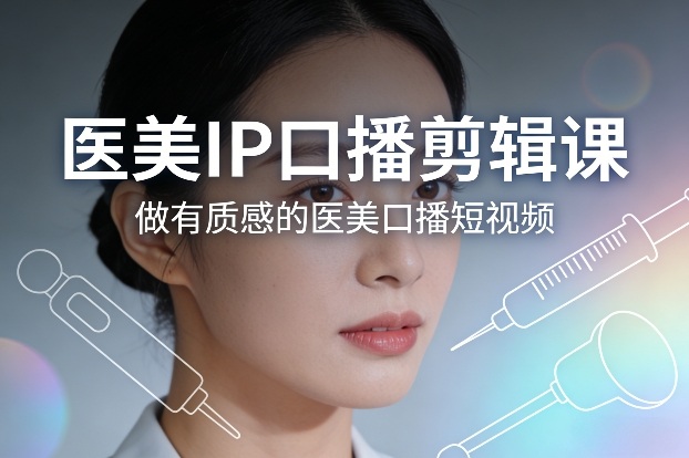 医美IP口播剪辑课，做有质感的医美口播短视频-资源站