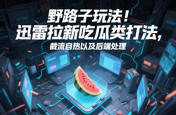 野路子玩法！迅雷拉新吃瓜类打法，截流自热以及后端处理-资源站