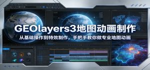 GEOlayers3地图动画制作：从基础操作到特效制作，手把手教你做专业地图动画-资源站