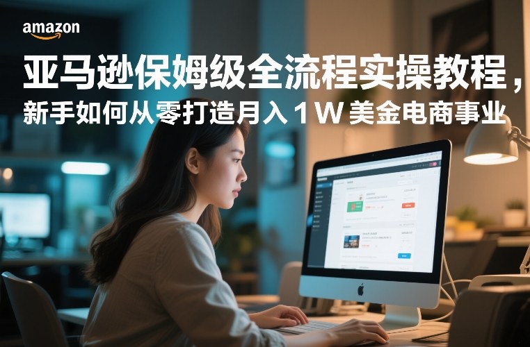亚马逊保姆级全流程实操教程，新手如何从零打造月入1W美金电商事业-资源站