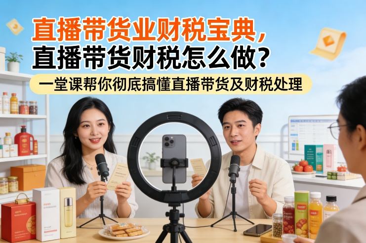 直播带货业财税宝典，直播带货财税怎么做？一堂课帮你彻底搞懂直播带货及财税处理-资源站