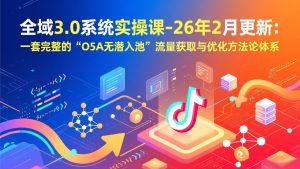 全域3.0系统实操课-26年2月更新：一套完整的“O5A无潜入池”流量获取与优化方法论体系-资源站