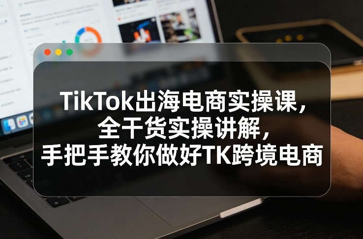 TikTok出海电商实操课，全干货实操讲解，手把手教你做好TK跨境电商-资源站