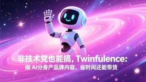 非技术党也能搞!Twinfluence:做 AI 分身产品牌内容,省时间还能带货-资源站