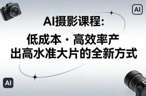 AI摄影课程，低成本高效率产出高水准大片的全新方式-资源站