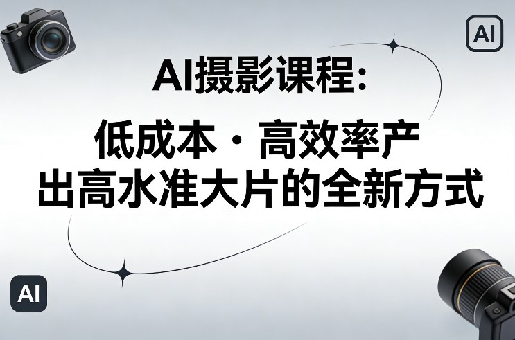 AI摄影课程，低成本高效率产出高水准大片的全新方式-资源站