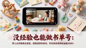 没经验也能做书单号:育儿古风情感全类型,抠图混剪到发布,学员单条视频收益破2000+-资源站