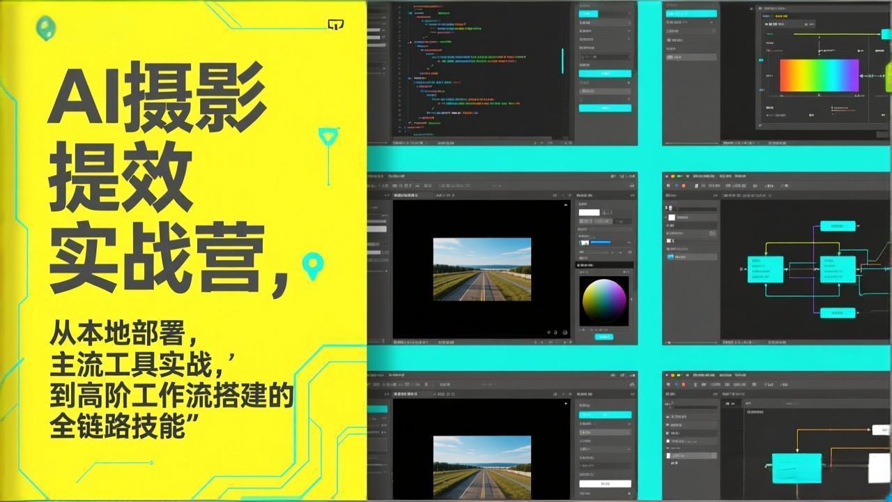 AI+摄影提效实战营，从本地部署，主流工具实战，到高阶工作流搭建的全链路技能-资源站
