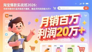 淘宝爆款实战班-2026年2月更新:手把手教你打造月销百万爆款,稳定月利润突破20万+-资源站