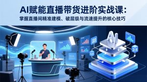 AI赋能直播带货进阶实战课：掌握直播间精准建模、破层级与流速提升的核心技巧-资源站