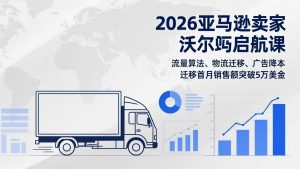 2026亚马逊卖家沃尔玛启航课,流量算法、物流迁移、广告降本,迁移首月销售额突破5万美金-资源站