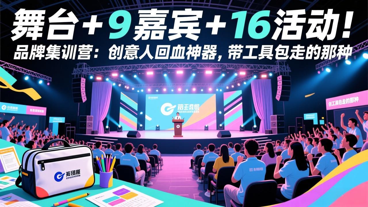 舞台 + 9 嘉宾 + 16 活动！品牌集训营：创意人回血神器，带工具包走的那种-资源站