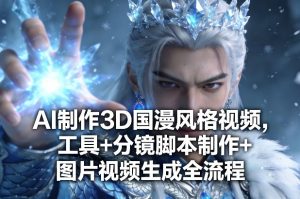 AI制作3D国漫风格视频,工具+分镜脚本制作+图片视频生成全流程-资源站