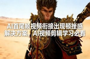 AI首尾帧视频衔接出现顿挫感解决方案,AI视频剪辑学习必看-资源站