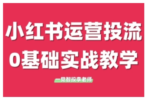 小红书运营投流，小红书广告投放从0到1的实战课，学完即可开始投放(更新26年)-资源站