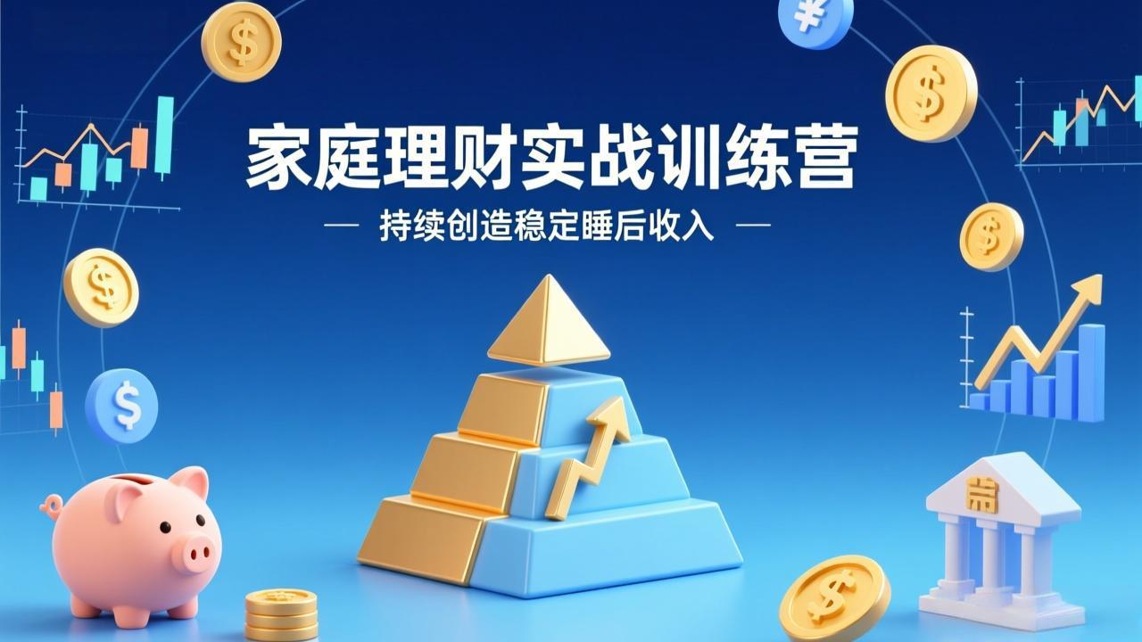 家庭理财实战训练营：从0到1建体系，三阶进阶层层递进，助你持续创造稳定睡后收入-资源站