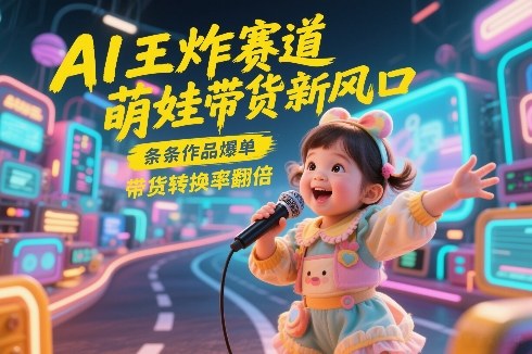 AI王炸赛道，萌娃带货新风口，条条作品爆单，带货转换率翻倍，核心逻辑拆解-资源站