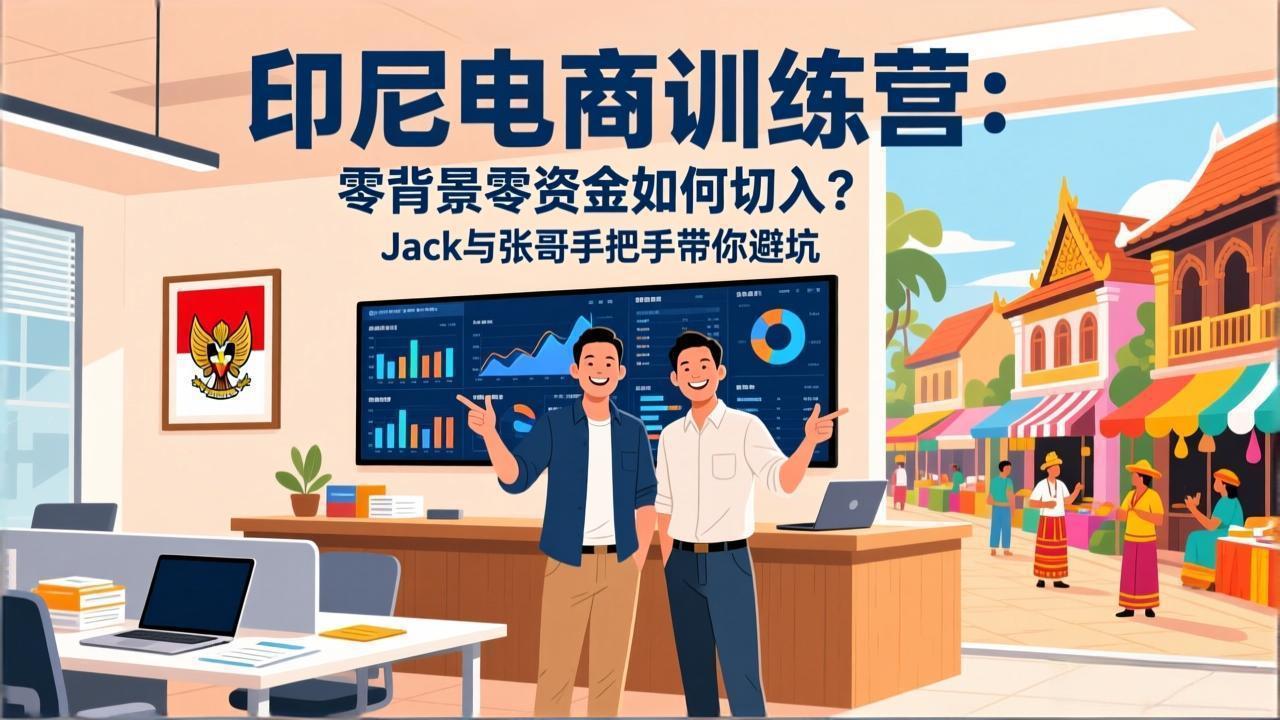 印尼电商训练营：零背景零资金如何切入？Jack与张哥手把手带你避坑-资源站