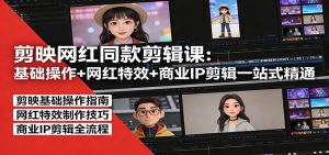 剪映网红同款剪辑:基础操作+网红特效+商业IP剪辑一站式精通-资源站