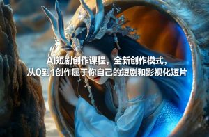 AI短剧创作课程,全新创作模式,从0到1创作属于你自己的短剧和影视化短片-资源站