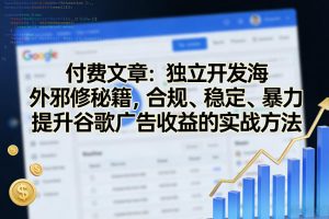 付费文章：独立开发海外邪修秘籍，合规、稳定、暴力提升谷歌广告收益的实战方法-资源站