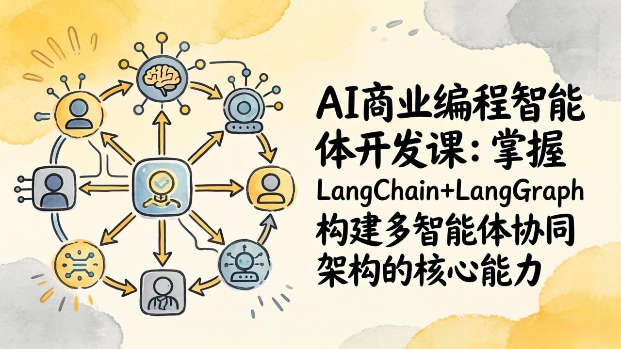 AI商业编程智能体开发课：掌握LangChain+LangGraph构建多智能体协同架构的核心能力-资源站