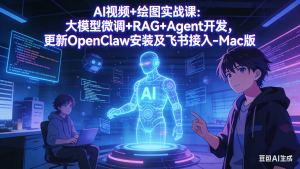 AI视频+绘图实战课:大模型微调+RAG+Agent开发,更新OpenClaw安装及飞书接入-Mac版-资源站