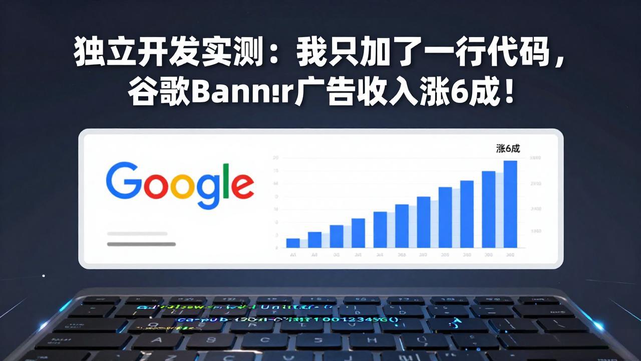 付费文章：独立开发实测：我只加了一行代码，谷歌Banner广告收入涨6成！-资源站