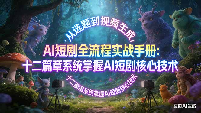 AI 短剧全流程实战手册：从选题到视频生成，十二篇章系统掌握 AI 短剧核心技术-资源站