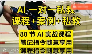 AI指令实战课，课程+案例，80节AI实战课程，笔记指令随意享用，课程指令随意享用(更新26年3月)-资源站
