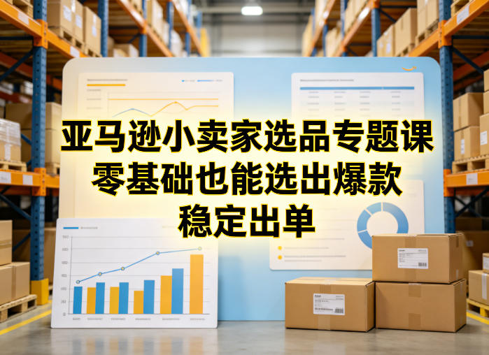 亚马逊小卖家选品专题课，零基础也能选出爆款，稳定出单-资源站