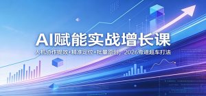AI赋能实战增长课：人机协作提效+精准定位+批量原创，2026弯道超车打法-资源站