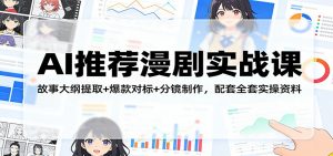 AI推荐漫剧实战课：故事大纲提取+爆款对标+分镜制作，配套全套实操资料-资源站