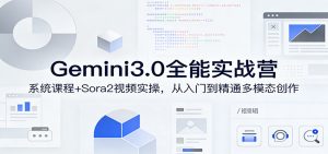 Gemini3.0实战系统课，Sora2视频实操，从入门到精通多模态创作-资源站